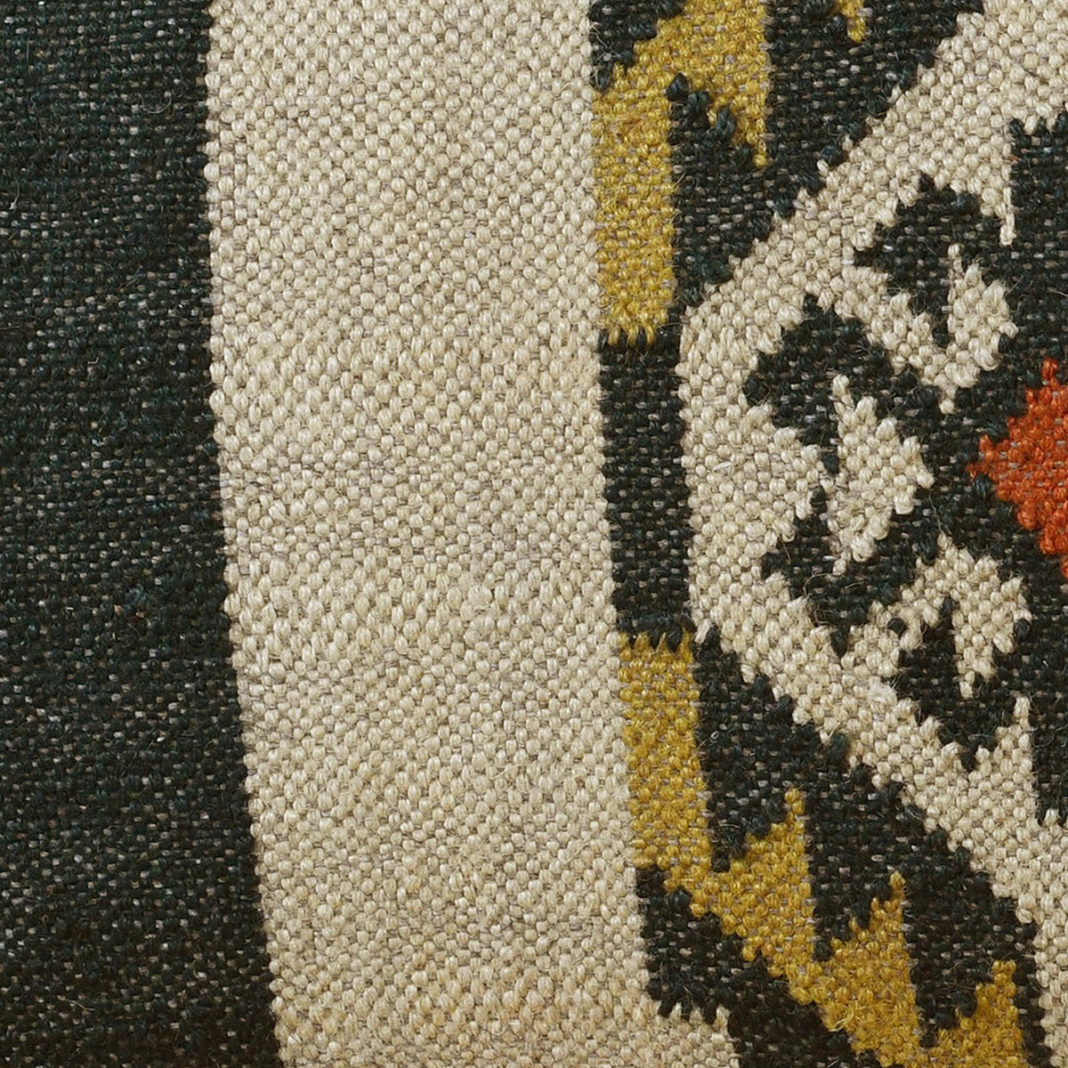 Eden Southwestern Beige/Multi Kilim Jute Blend Upholstered Accent Bench