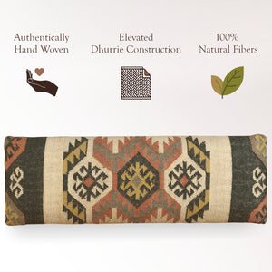 Eden Southwestern Beige/Multi Kilim Jute Blend Upholstered Accent Bench