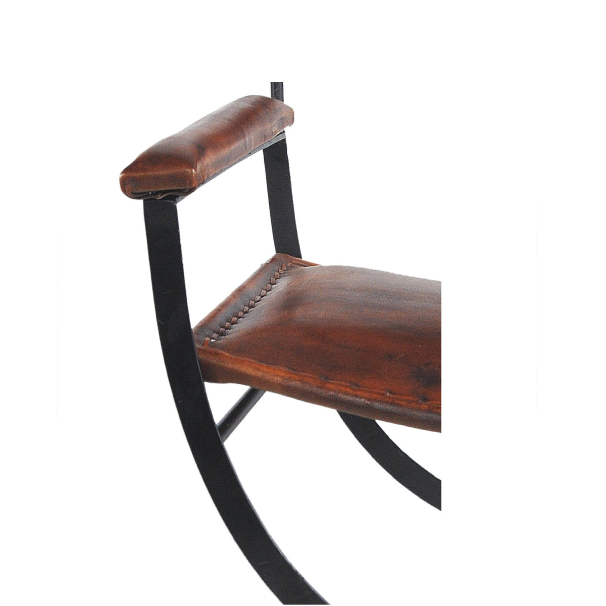 Vandor Transitional Brown Leather Upholstered Director's Chair