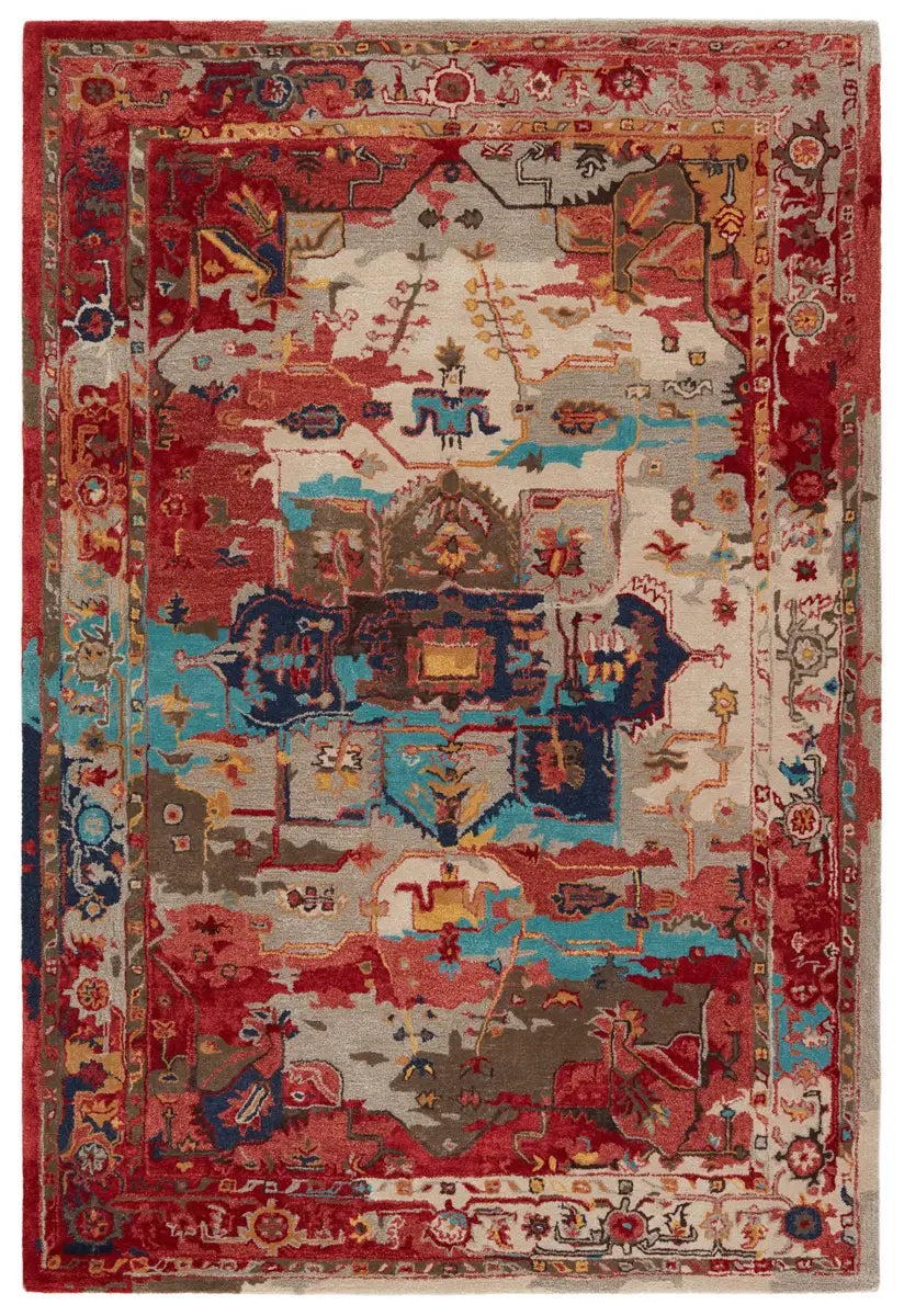 Citrine CIT09 Red/Multi Rug