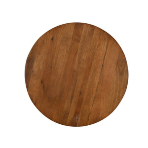 Bella Handmade Transitional Brown Wood Round Coffee Table