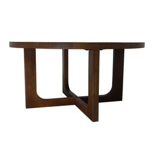 Elena Handmade Contemporary Brown Wood Round Coffee Table