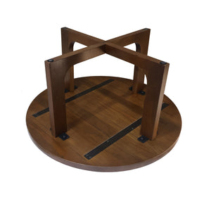 Elena Handmade Contemporary Brown Wood Round Coffee Table