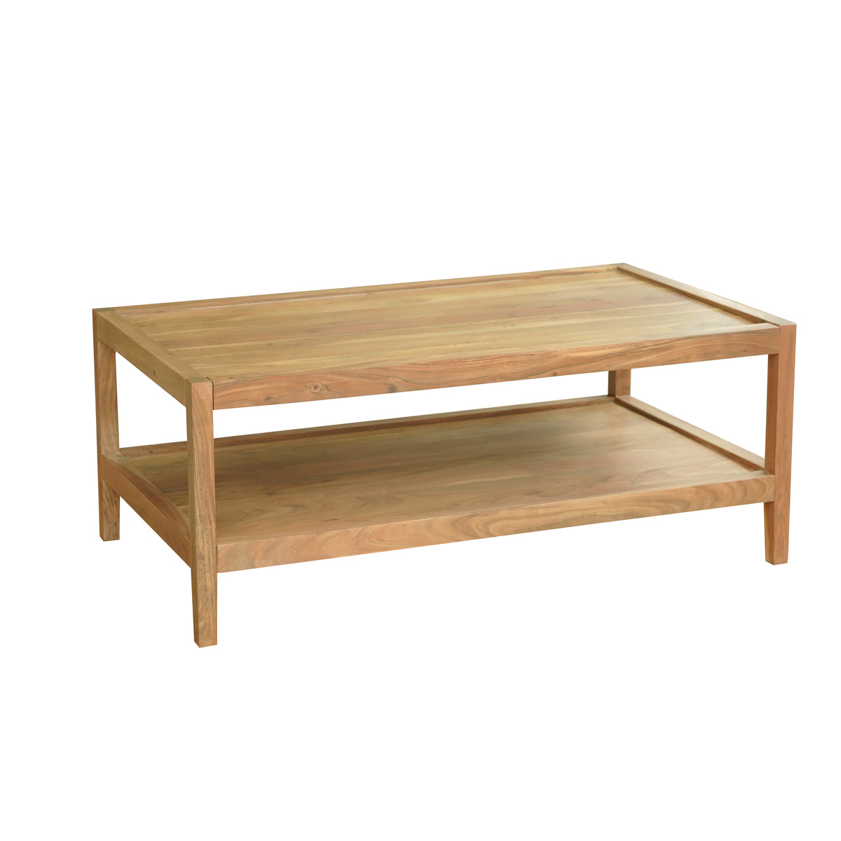 Ayla Handmade Transitional Light Brown Wood Rectangle Coffee Table