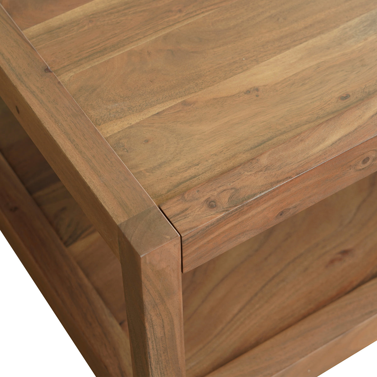 Ayla Handmade Transitional Light Brown Wood Rectangle Coffee Table