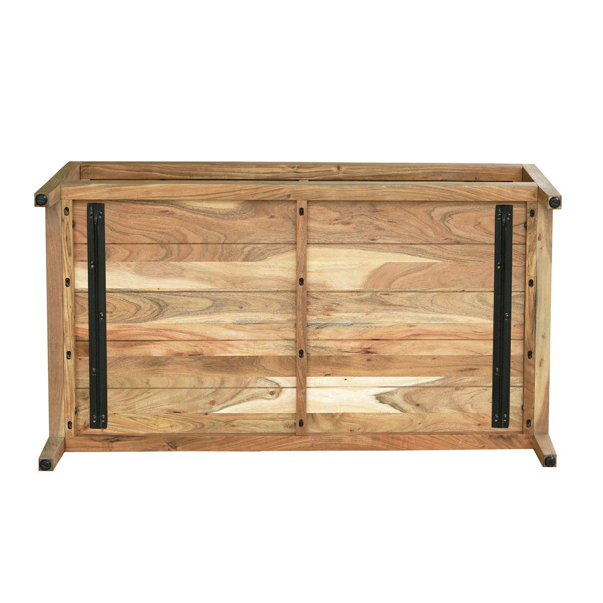Ayla Handmade Transitional Light Brown Wood Rectangle Coffee Table