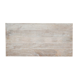 Beau Handmade Coastal Whitewashed Wood Rectangle Coffee Table
