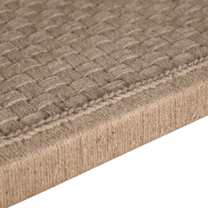 Wilfred Coastal Wood and Jute Storage Coffee Table, White Wash