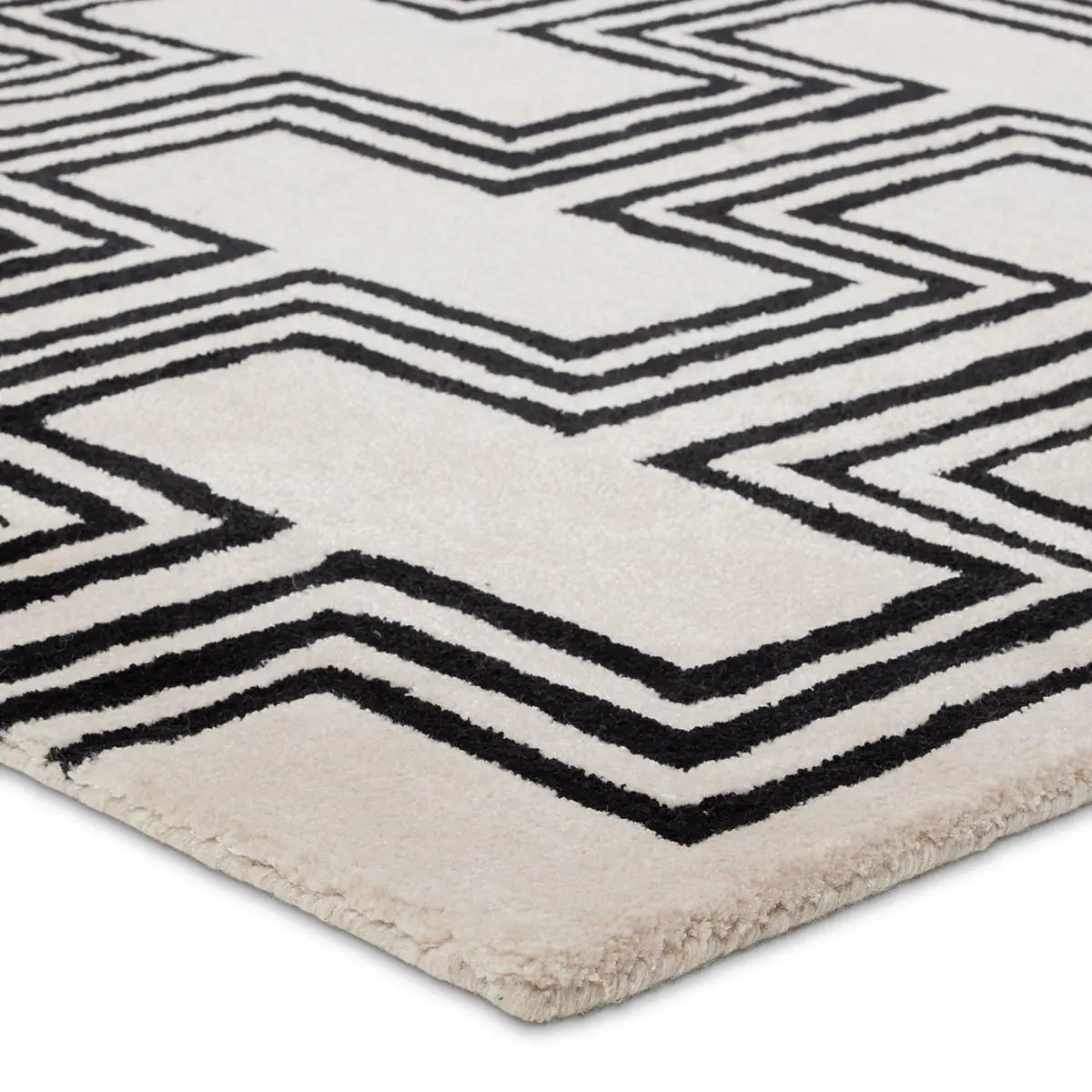City CT124 Cream/Black Rug