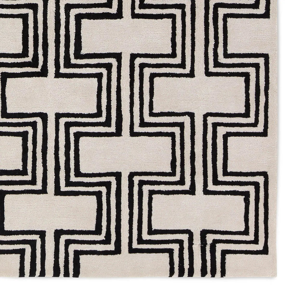 City CT124 Cream/Black Rug