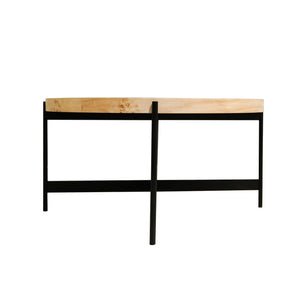 Eliana Handmade Contemporary Natural/ Brass Burl Wood Round Coffee Table