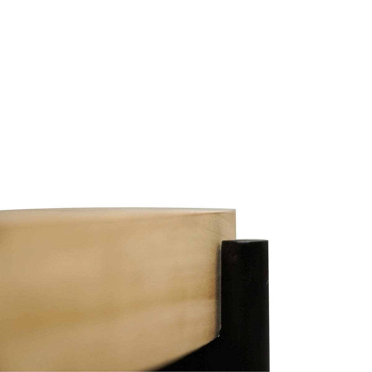 Eliana Handmade Contemporary Natural/ Brass Burl Wood Round Coffee Table