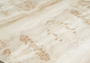 Eliana Handmade Contemporary Natural/ Brass Burl Wood Round Coffee Table