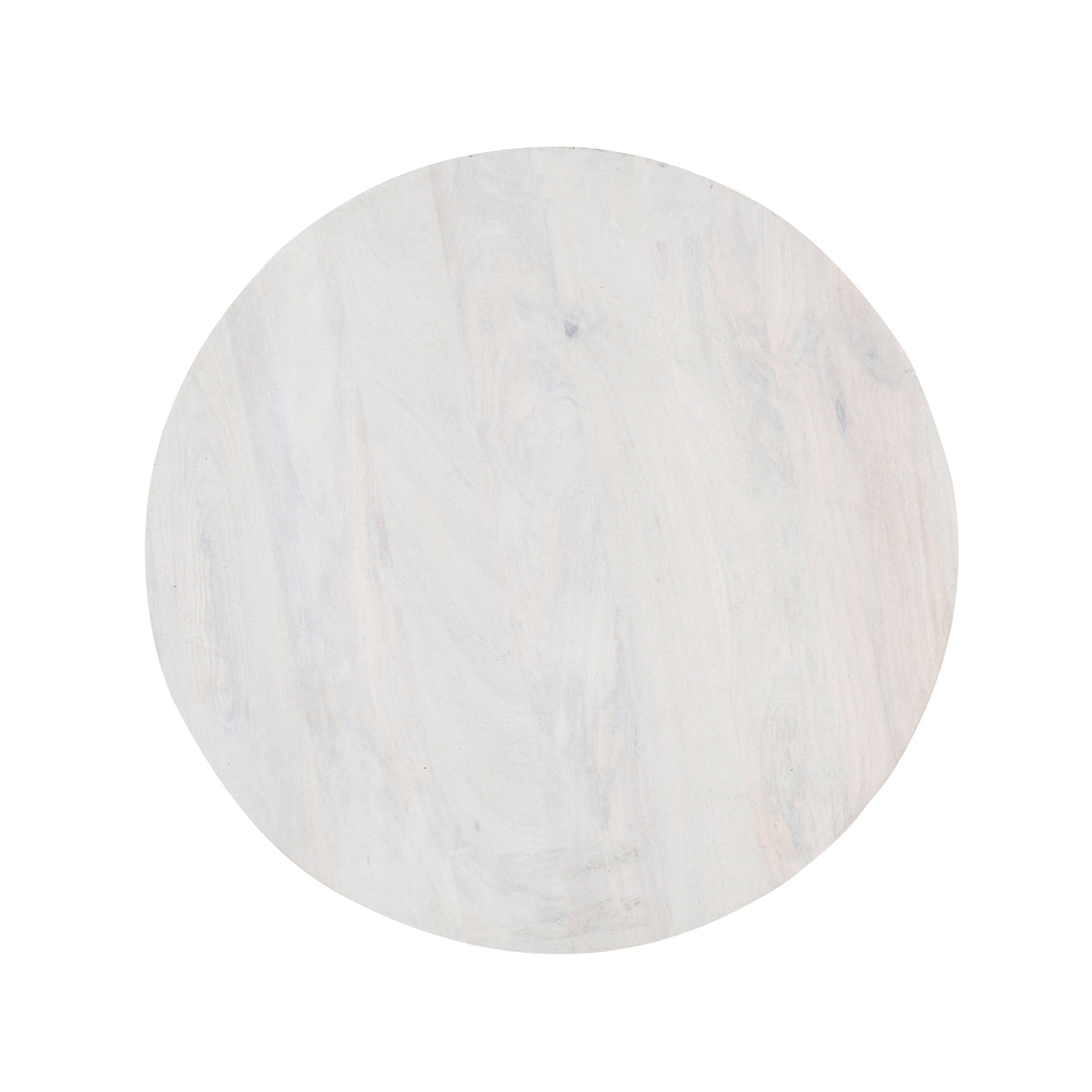 Ethan Handmade Transitional Whitewashed Wood Round Coffee Table