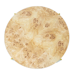 Eliana Handmade Transitional Natural/Gold Burl Wood Round Coffee Table