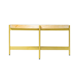 Eliana Handmade Transitional Natural/Gold Burl Wood Round Coffee Table