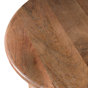 Everett Handmade Farmhouse Washed FInish Wood Round Coffee Table