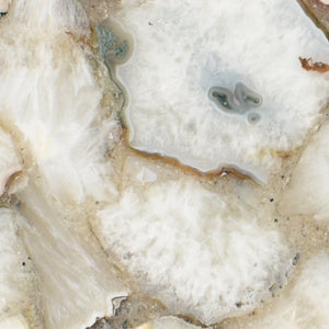 Esmerelda Contemporary Marble and Metal Rectangular C-Shaped Side Table