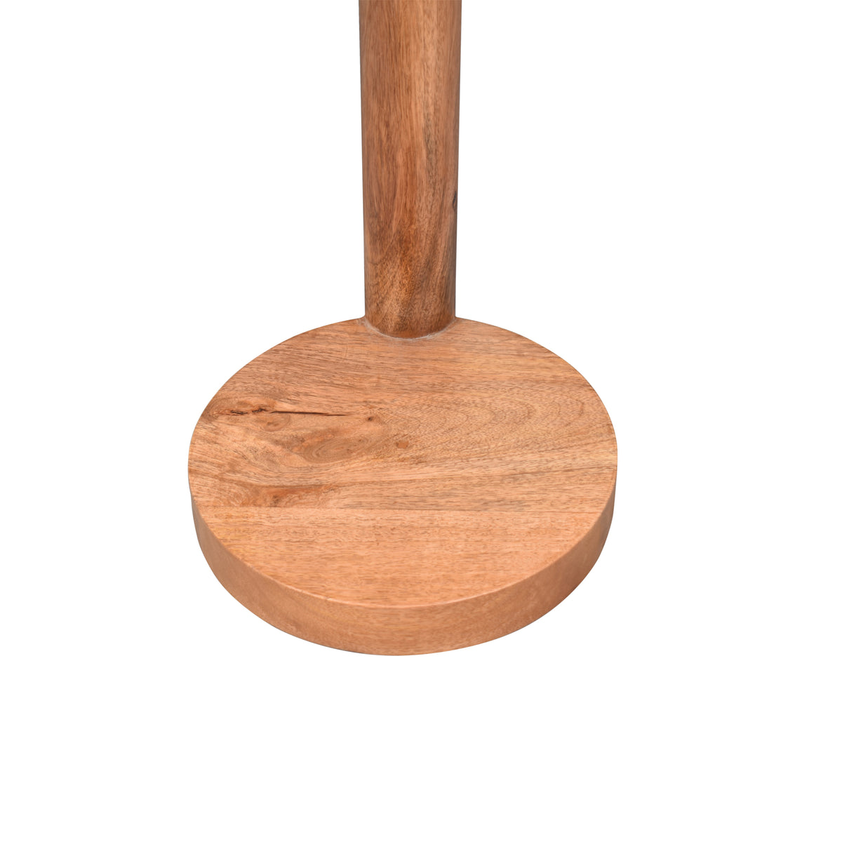 Eugenia Transitional Mango Wood Round C-Shaped Side Table