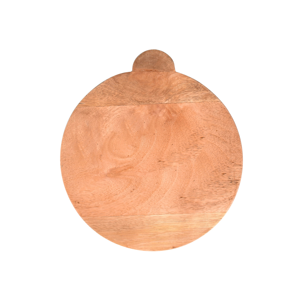 Eugenia Transitional Mango Wood Round C-Shaped Side Table