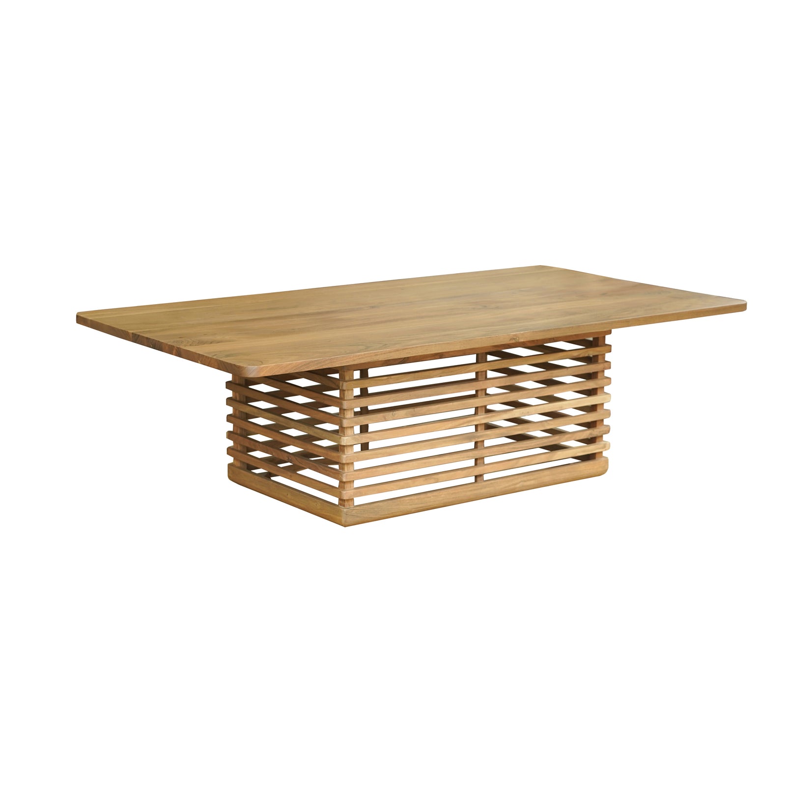 Axel Handmade Mission/Craftsman Light Brown Wood Rectangle Coffee Table