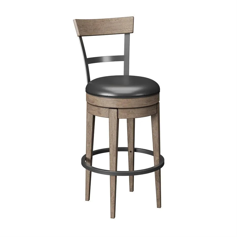Benton Swivel Bar Stool Pecan Brown