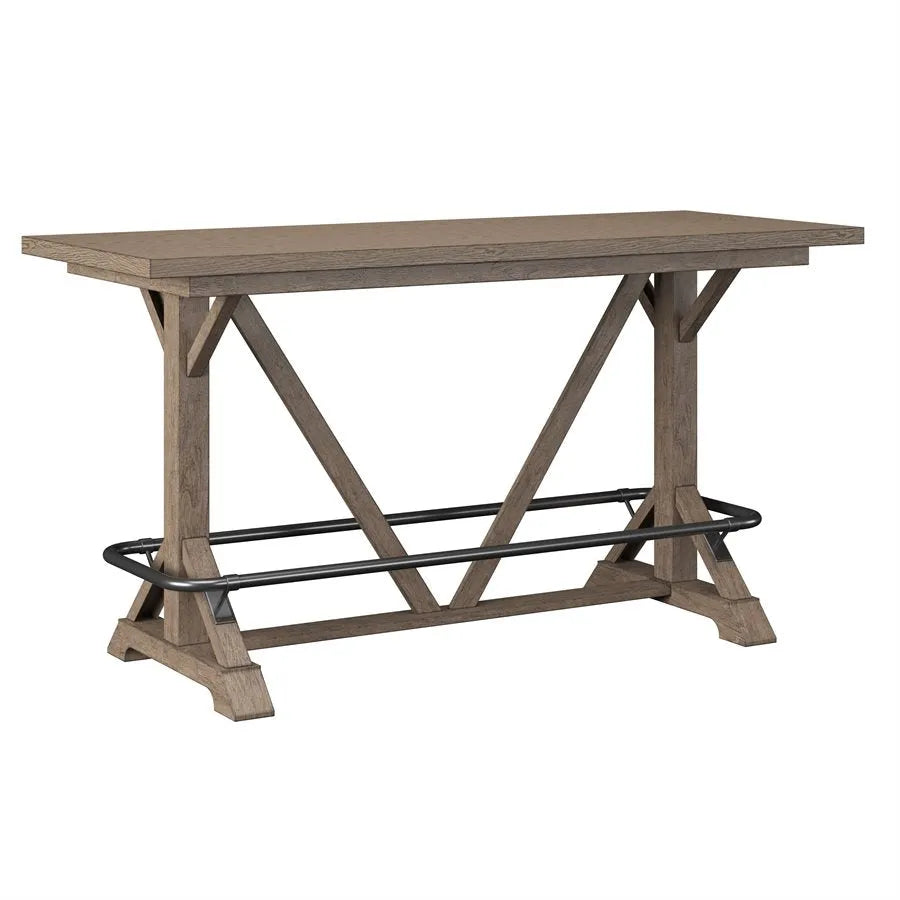 Benton Bar Height Trestle Table Pecan Brown