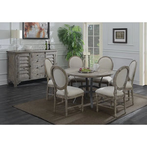 Interlude Louvred Door Buffet Sandstone Buff