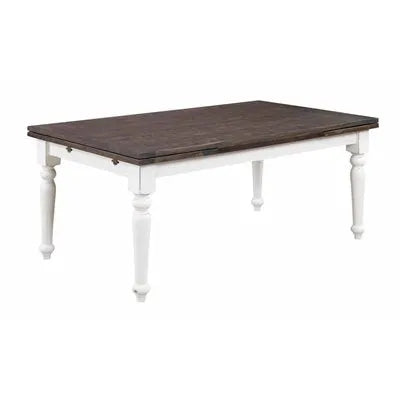 Mountain Retreat Dining Table W/2 Leaves Dark Mocha & Antique White