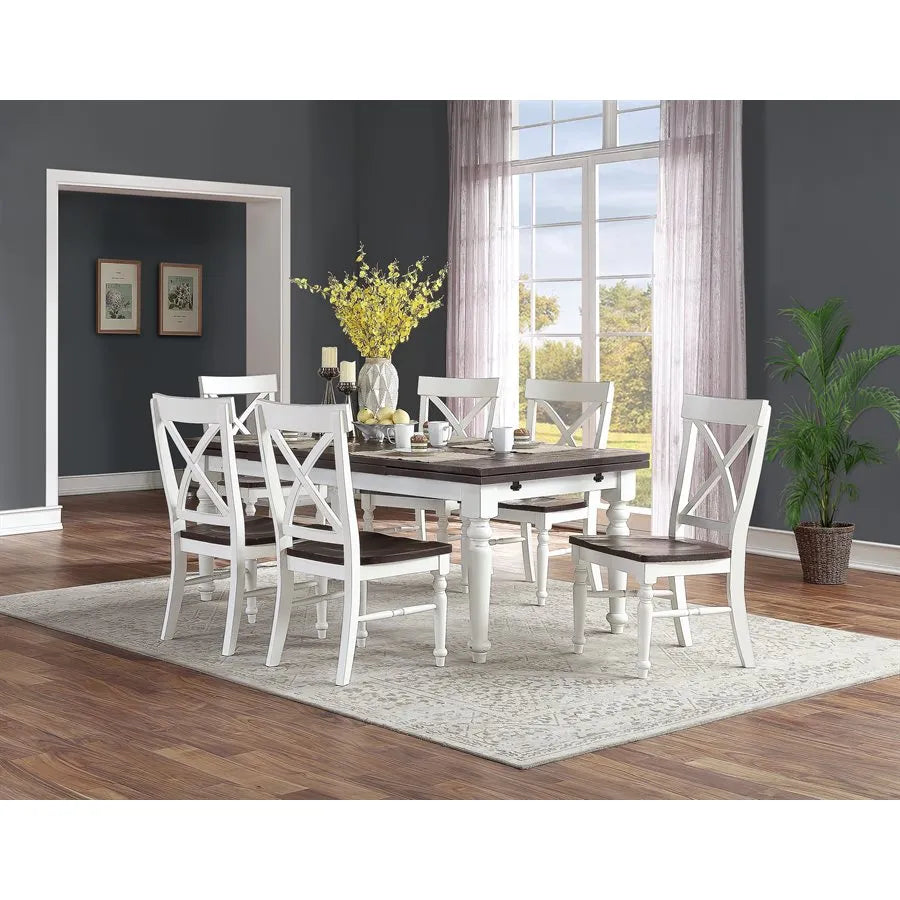 Mountain Retreat Dining Table W/2 Leaves Dark Mocha & Antique White