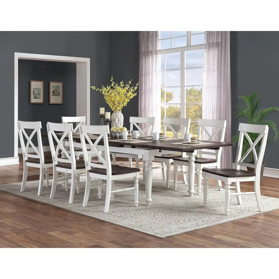 Mountain Retreat Dining Table W/2 Leaves Dark Mocha & Antique White