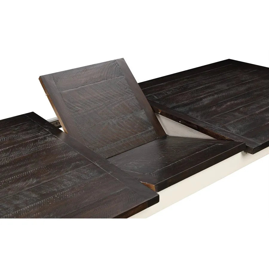 Mountain Retreat Gathering Height Butterfly Leaf Dining Table Dark Mocha & Antique White