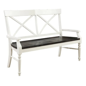 Mountain Retreat Bench Dark Mocha & Antique White