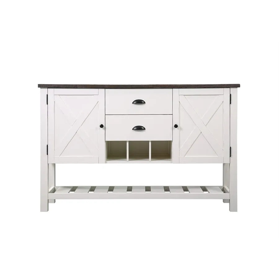 Mountain Retreat 2-Drawer Server Dark Mocha & Antique White