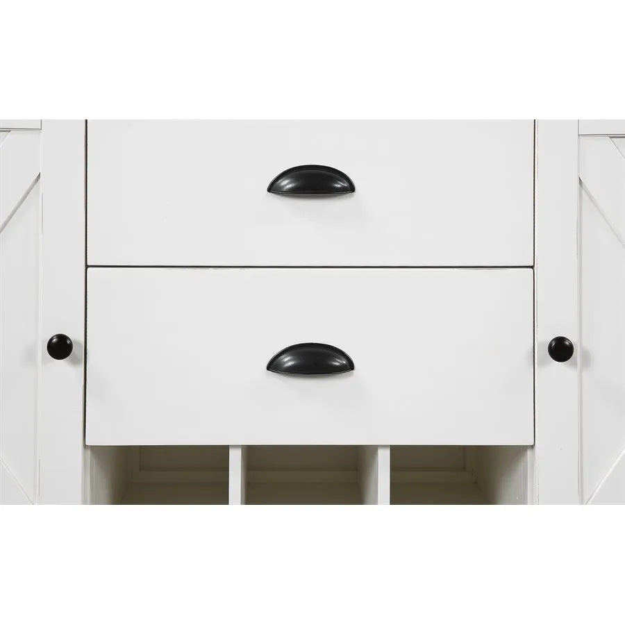 Mountain Retreat 2-Drawer Server Dark Mocha & Antique White