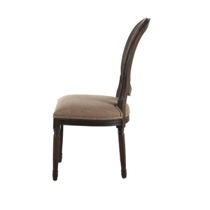 Isabella Traditional Brown Upholstered Dining Chair, Set of 2