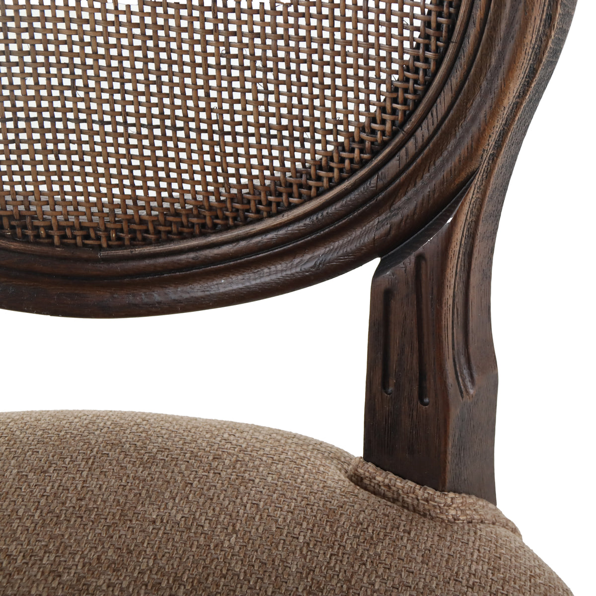 Isabella Traditional Brown Upholstered Dining Chair, Set of 2
