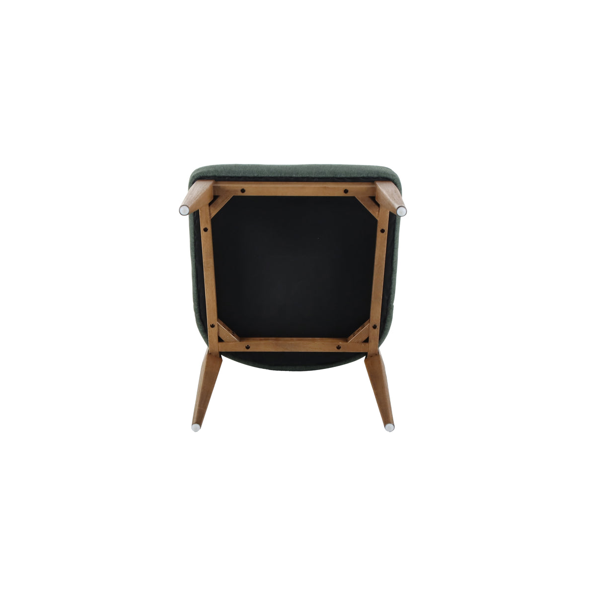Ariadne Transitional Green/ Brown Upholstered Dining Chair, Set of 2
