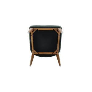 Ariadne Transitional Green/ Brown Upholstered Dining Chair, Set of 2