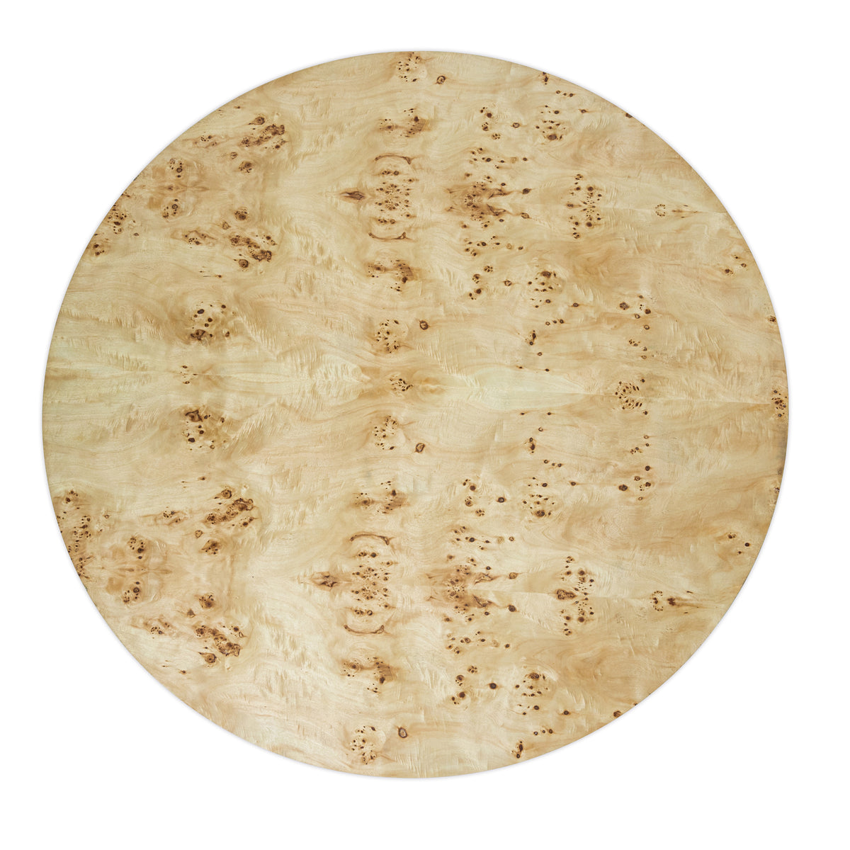 Emma Handmade Transitional Natural Burl Wood Round Dining Table