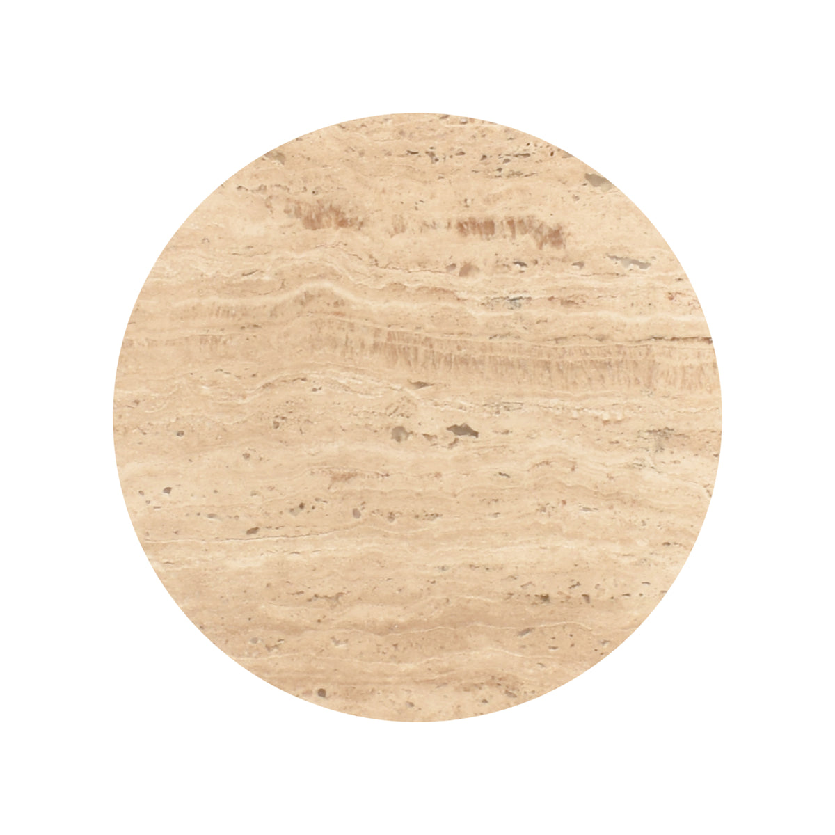 Henry Handmade Transitional Marble and Wood Drink Table, Beige/Gold