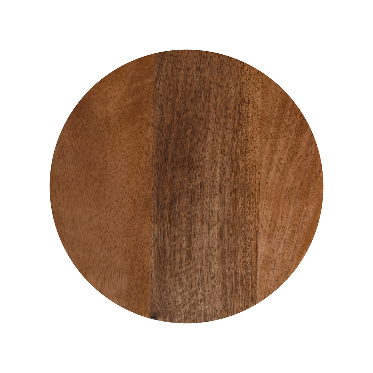 Hudson Handmade Transitional Marble and Wood Drink Table, Brown/Ivory