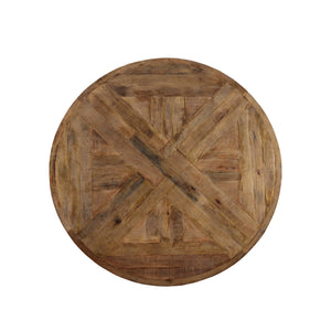 Brown Farmhouse Solid Hand-Made Wood Dining Table