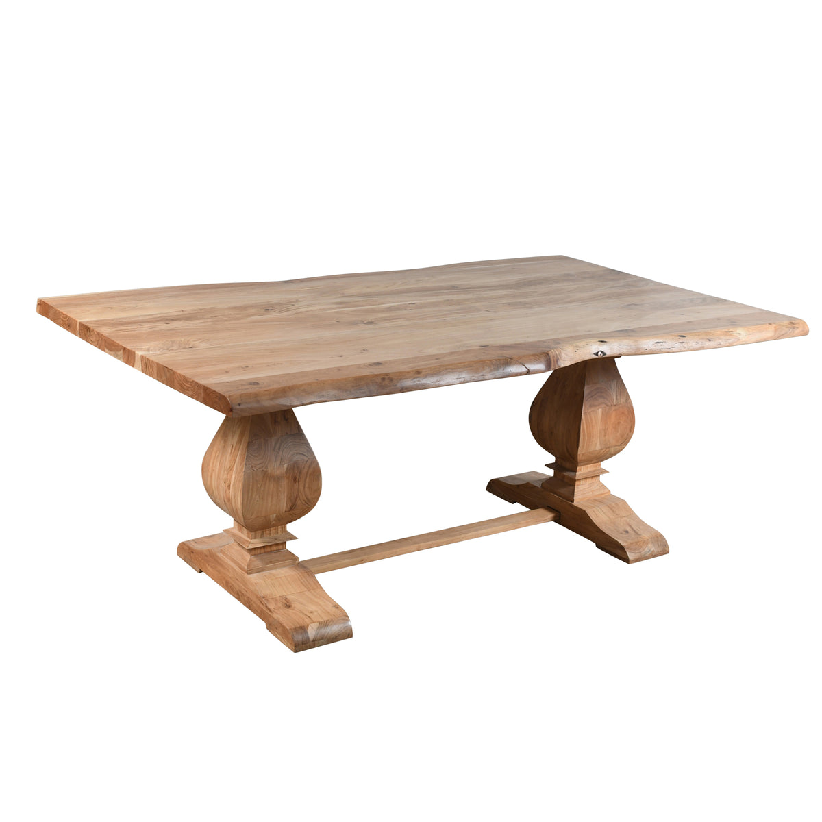 Hartford Handmade Farmhouse Natural Finish Wood Rectangle Dining Table