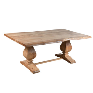 Hartford Handmade Farmhouse Natural Finish Wood Rectangle Dining Table