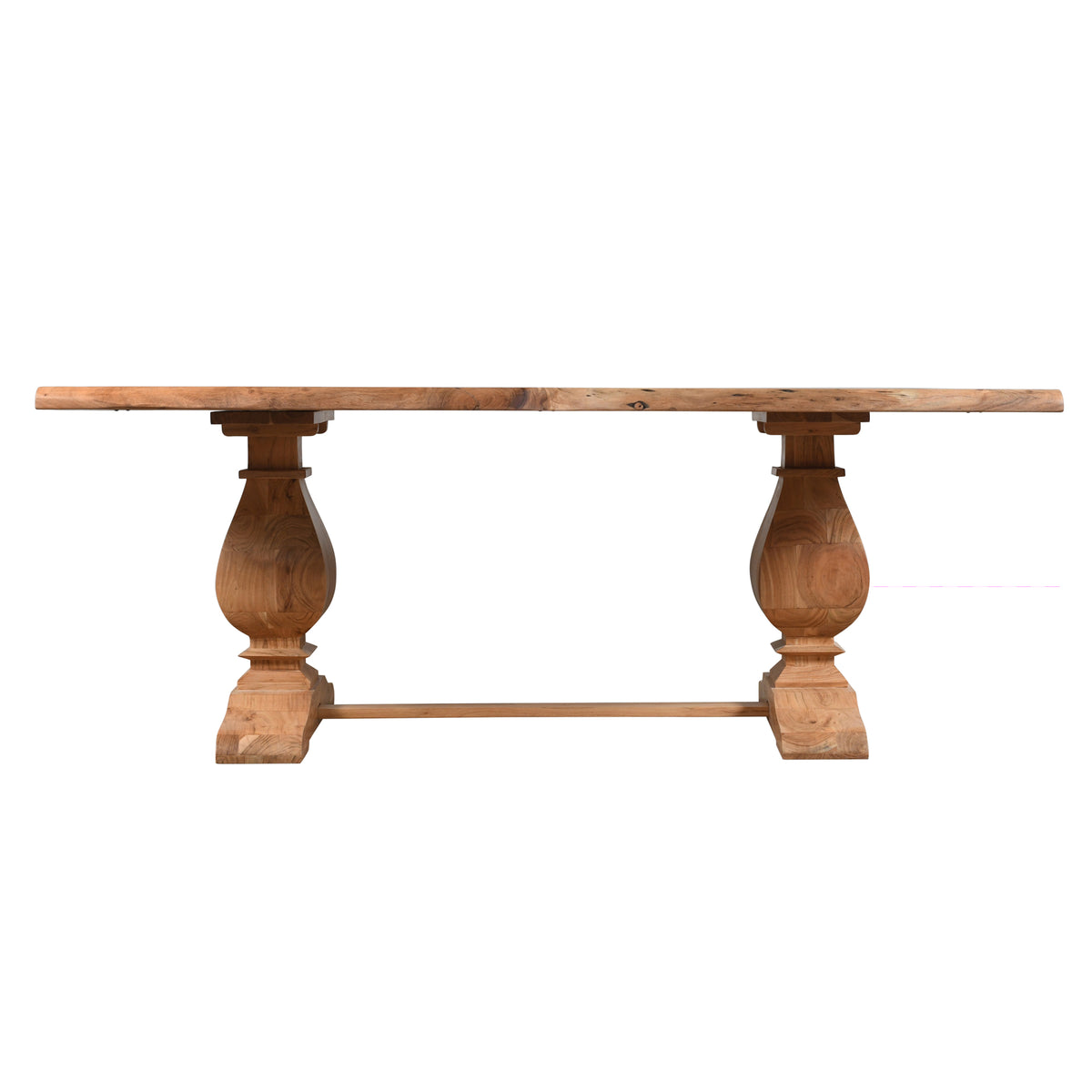 Hartford Handmade Farmhouse Natural Finish Wood Rectangle Dining Table