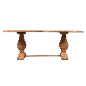 Hartford Handmade Farmhouse Natural Finish Wood Rectangle Dining Table