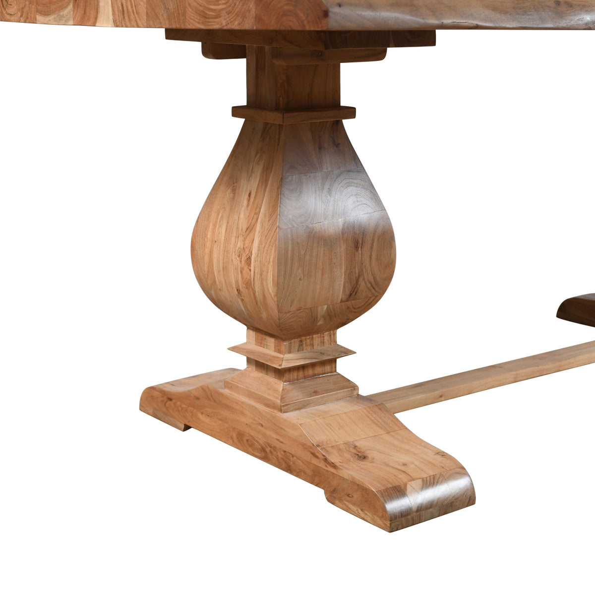 Hartford Handmade Farmhouse Natural Finish Wood Rectangle Dining Table