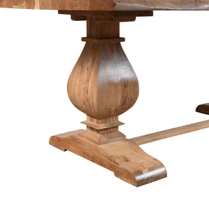 Hartford Handmade Farmhouse Natural Finish Wood Rectangle Dining Table