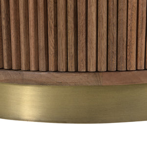 Bella Handmade Transitional Brown  Wood Round Dining Table